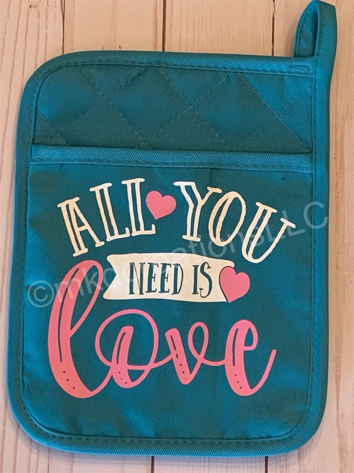 Pot Holders only  All you need is love