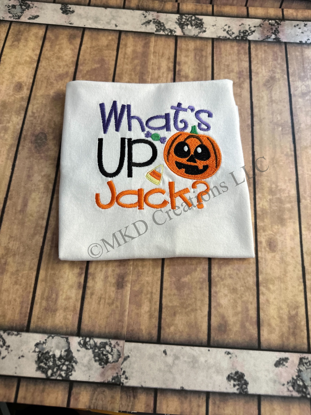 Kids Embroidered Halloween Shirt, What's Up Jack, Halloween Shirt, Jack O Lantern Shirt