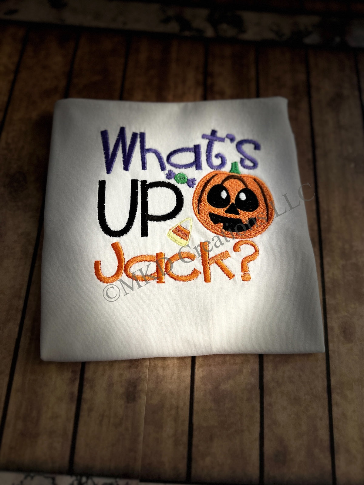 Kids Embroidered Halloween Shirt, What's Up Jack, Halloween Shirt, Jack O Lantern Shirt