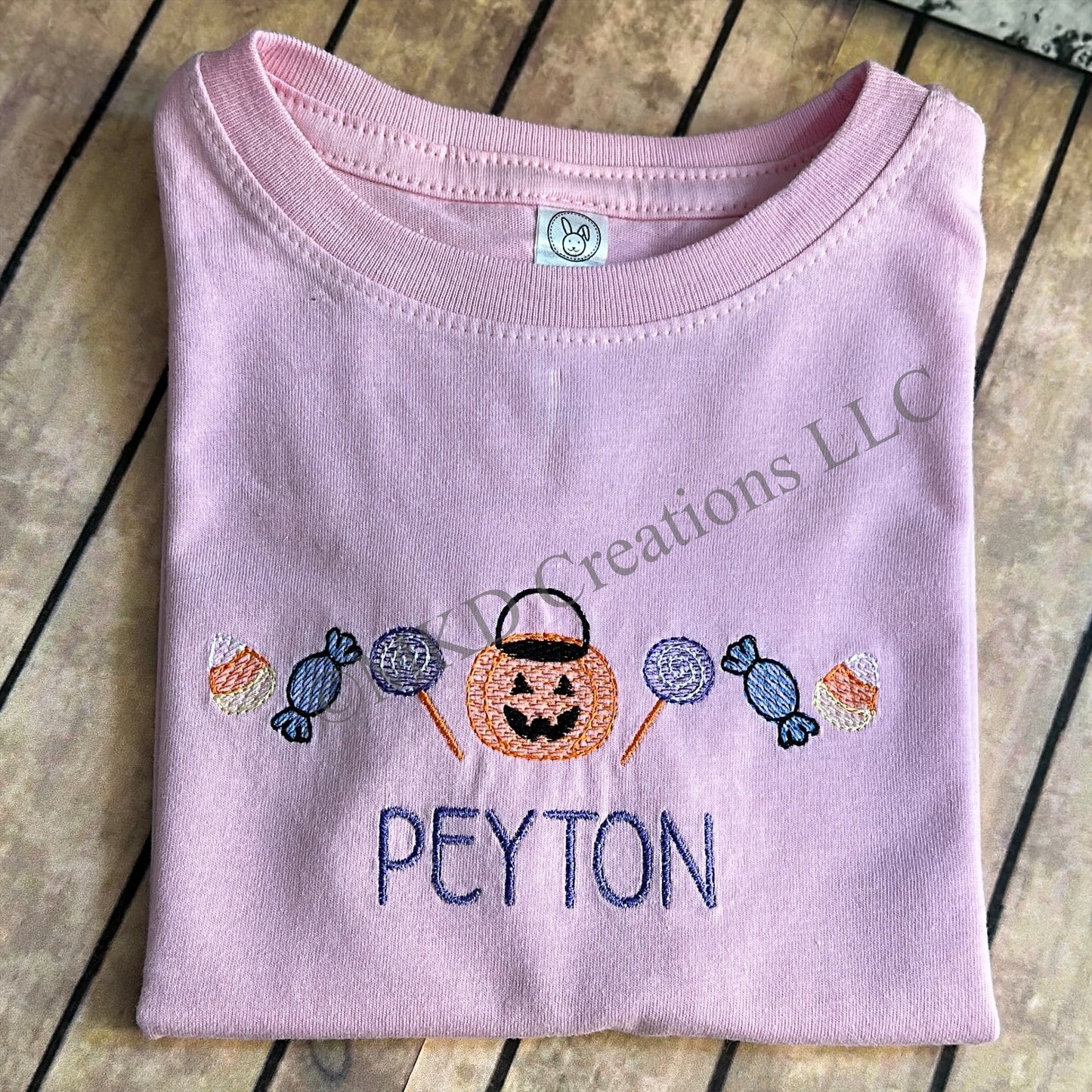 Embroidered, Personalized Halloween Shirt, Custom Halloween Treats toddler, Baby Shirt