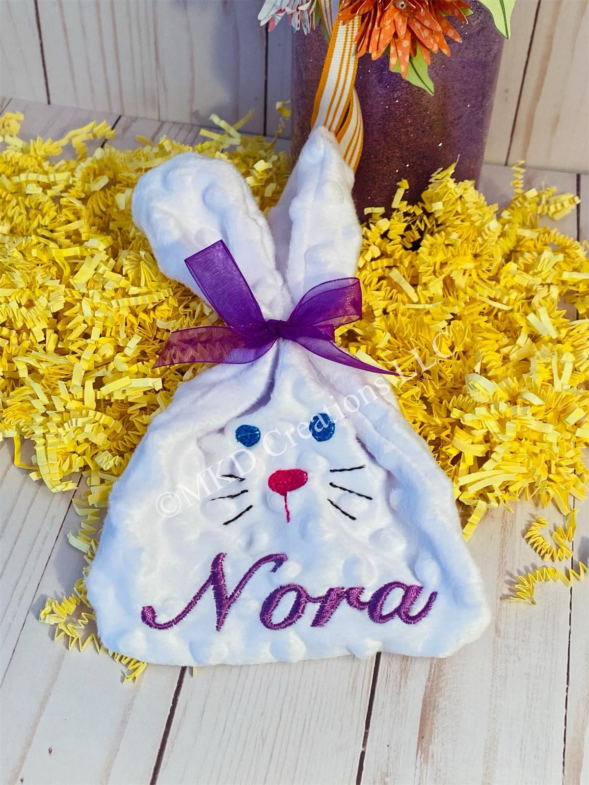Personalized fillable Easter Bunny | Soft Minky bunny | Easter treat bunny |