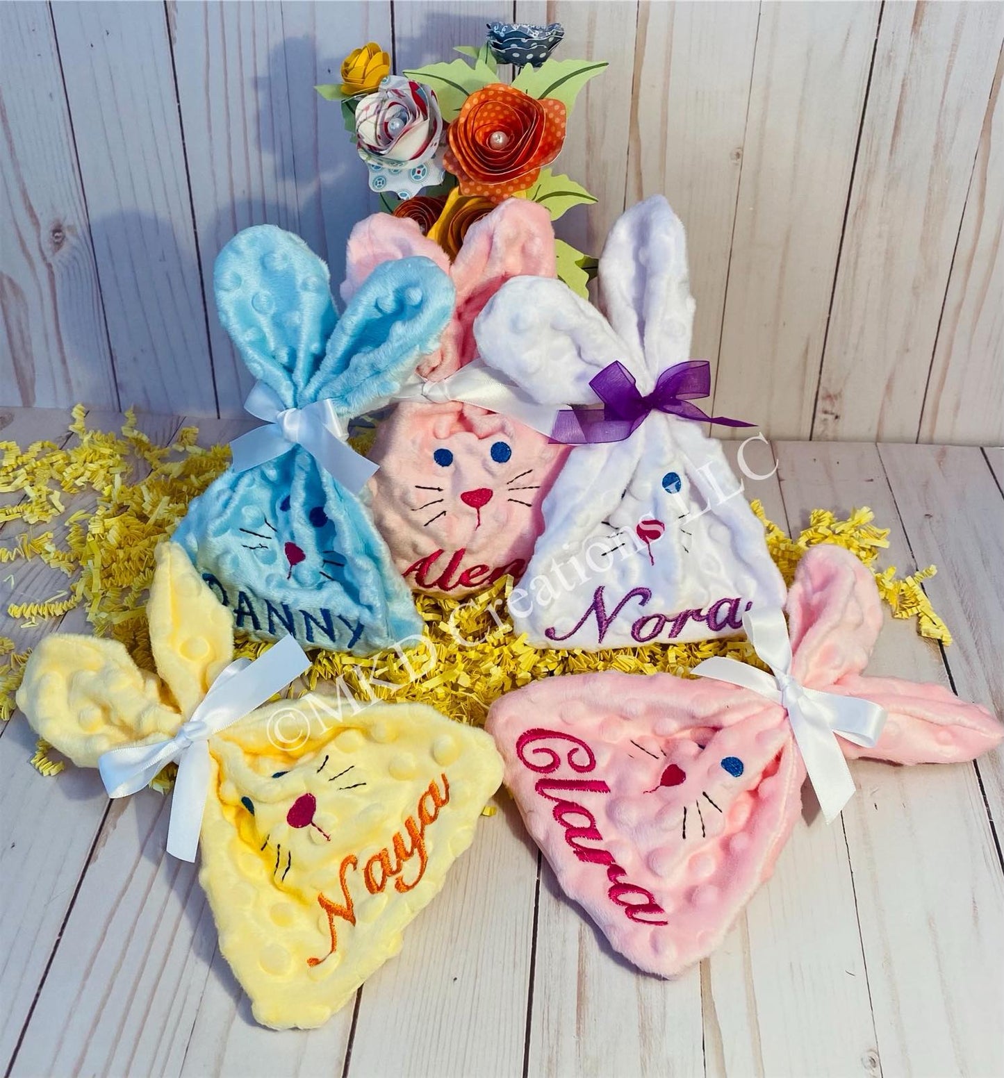 Personalized fillable Easter Bunny | Soft Minky bunny | Easter treat bunny |