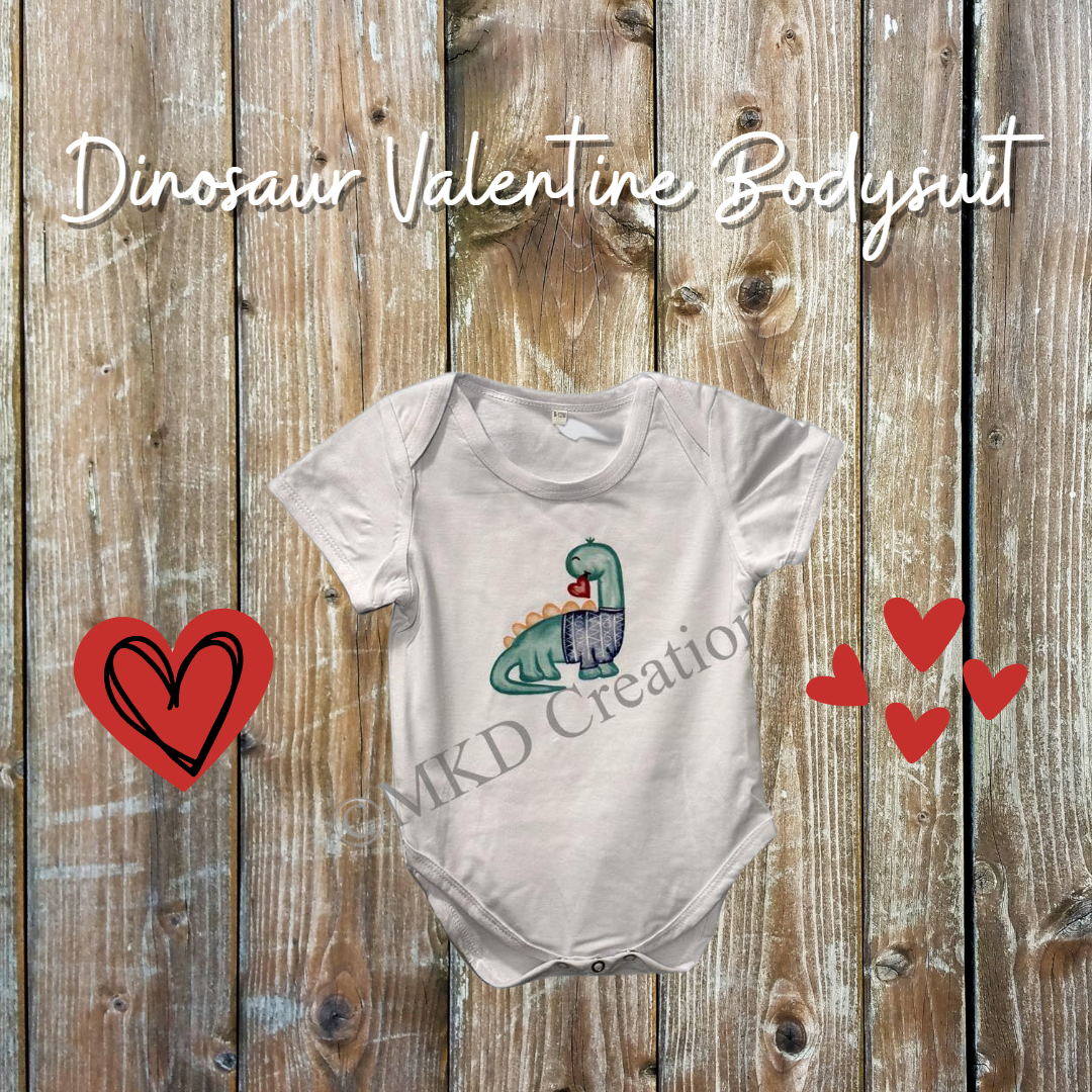 Valentine Bodysuit and/or TshirtDinosaur