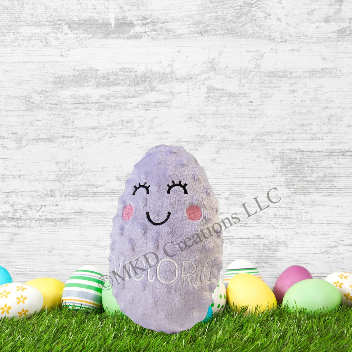 Personalized Easter Egg Plushie|Lavender Easter Egg| Stuffed Easter Egg gift or treat| stuffed pillow|Custom Easter Egg