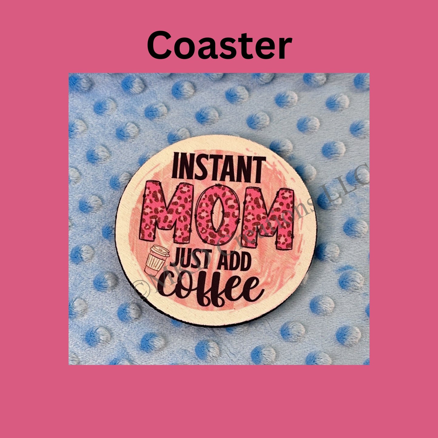 Instant Mom, Mother's Day, Gift Set, Coaster, Magnet, Keychain, Car Coaster