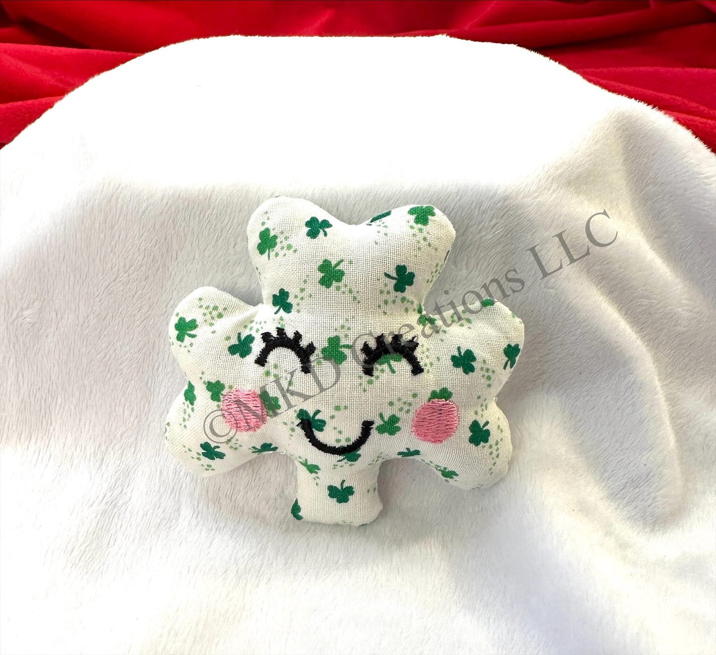 Mini Stuffed Shamrocks for Tier Tray decoration| Green Shamrock| White Shamrock| Print Shamrock| Plushie