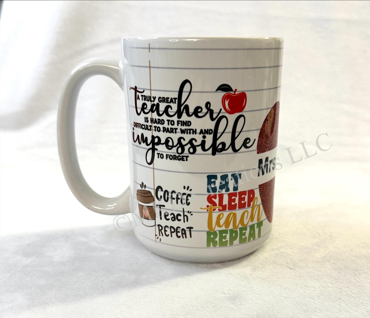 Personalized Teacher Mug | Apple Mug | Name Mug | Teacher Name