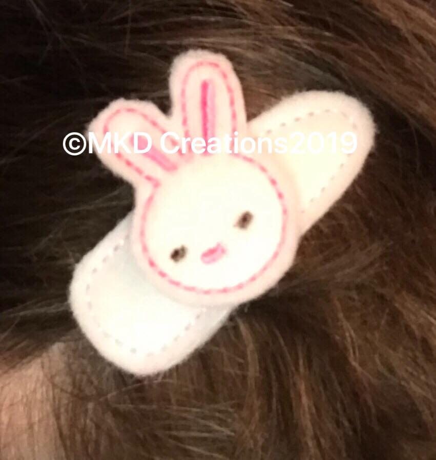 Bunny felt hair clips for Easter, spring, pictures, dress up and everyday occasions