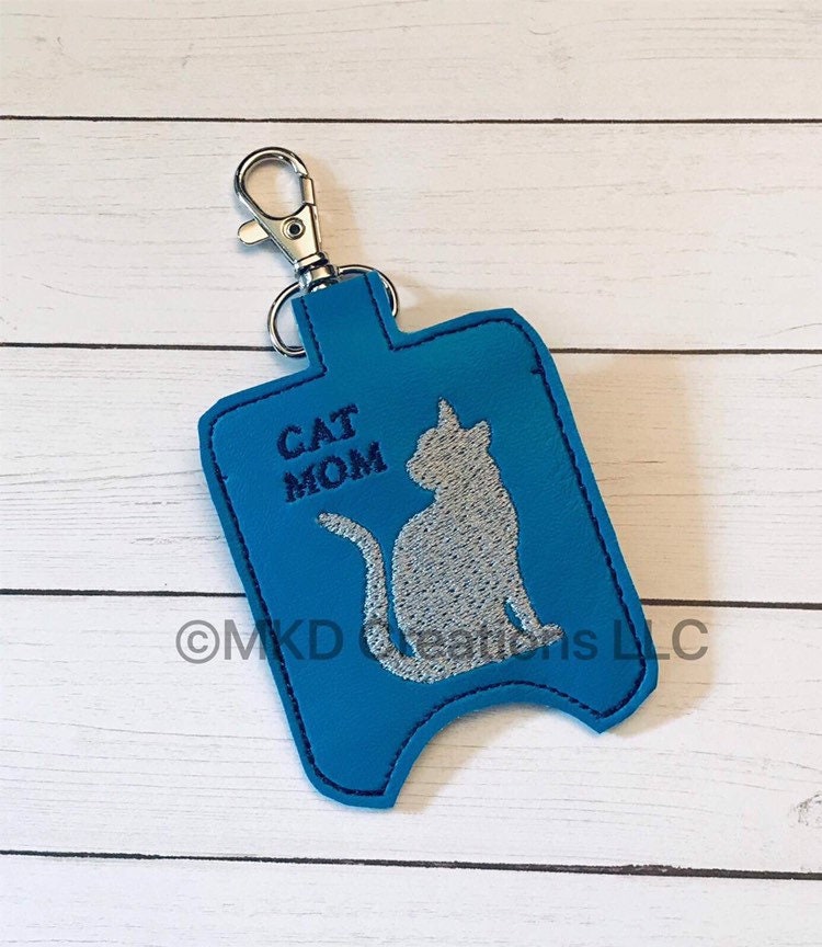 Cat Key chain hand sanitizer holder w/o 1 oz. hand sanitizer | key chain hand sanitizer holder 1oz. hand sanitizer not included