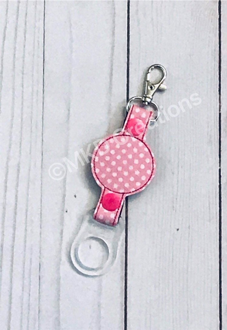 Water bottle holder with clip embroidered