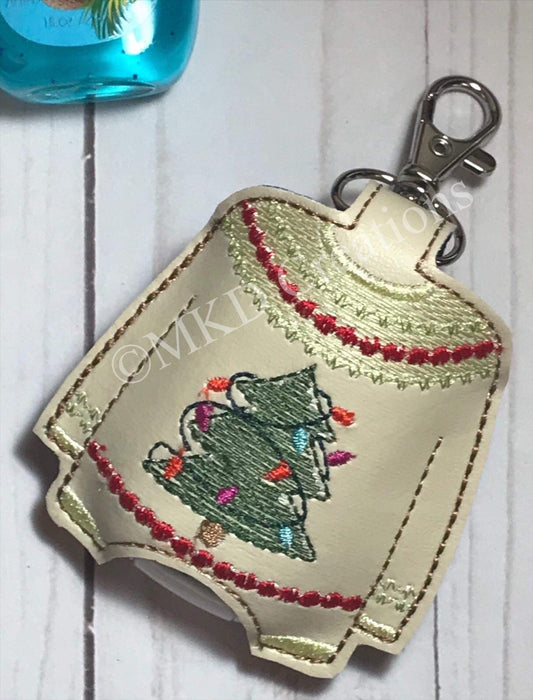 UGLY Sweater Key chain hand sanitizer holder w/o 1 oz. hand sanitizer | key chain for 1 oz hand sanitizers (not included
