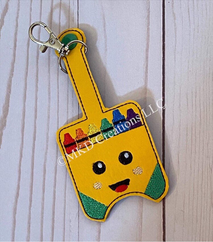 Crayons with face |  Key chain hand sanitizer holder | key chain hand sanitizer  | backpack accessory