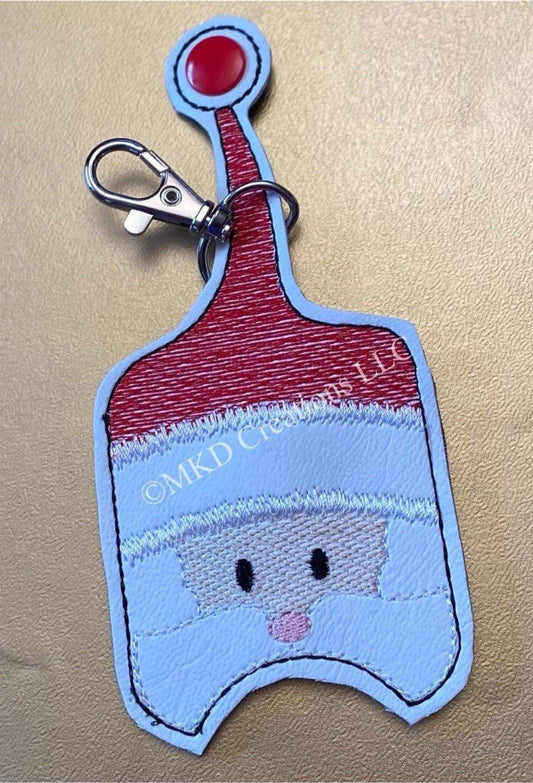 Santa with red hat key chain hand sanitizer holder w/o 1 oz. hand sanitizer | key chain hand sanitizer not included | Fall | Halloween