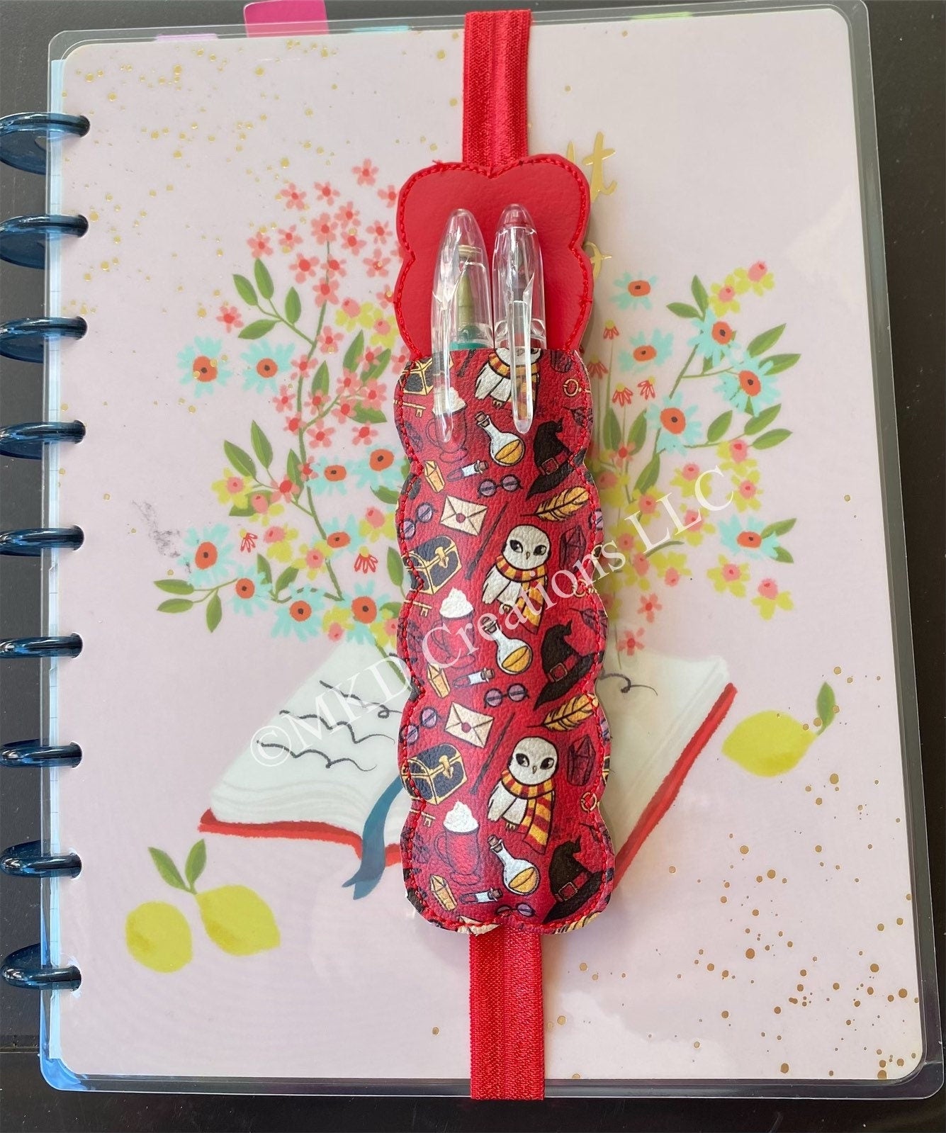 Wizarding World Pen Holder For Planner; Bookmark; HP inspired Red House; Blue House; Green house; Yellow House